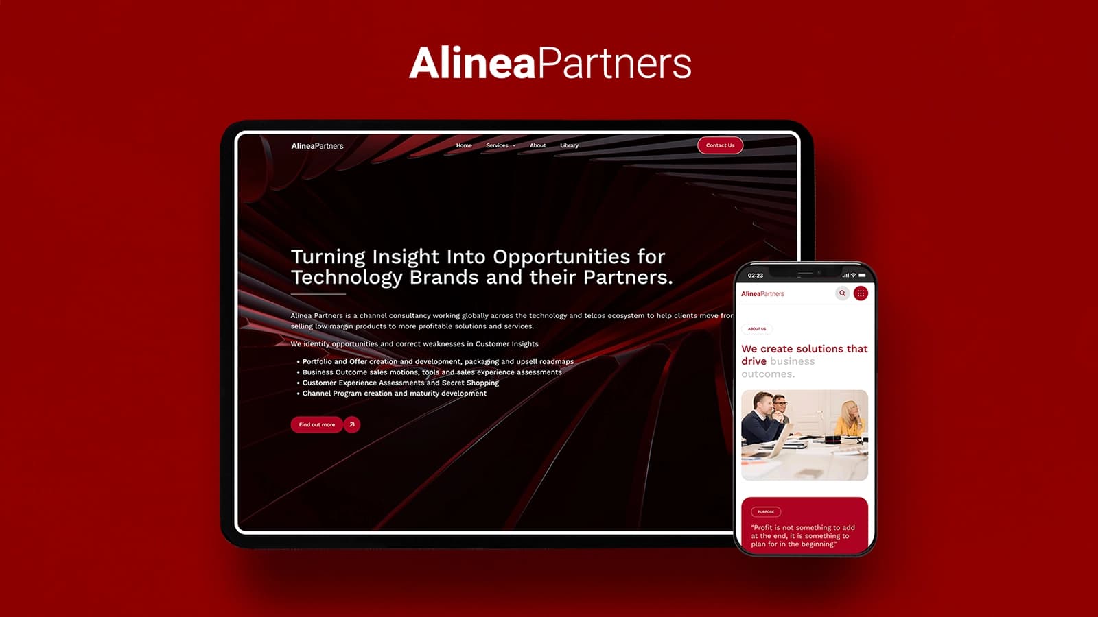 Alinea Partners Webdesign
