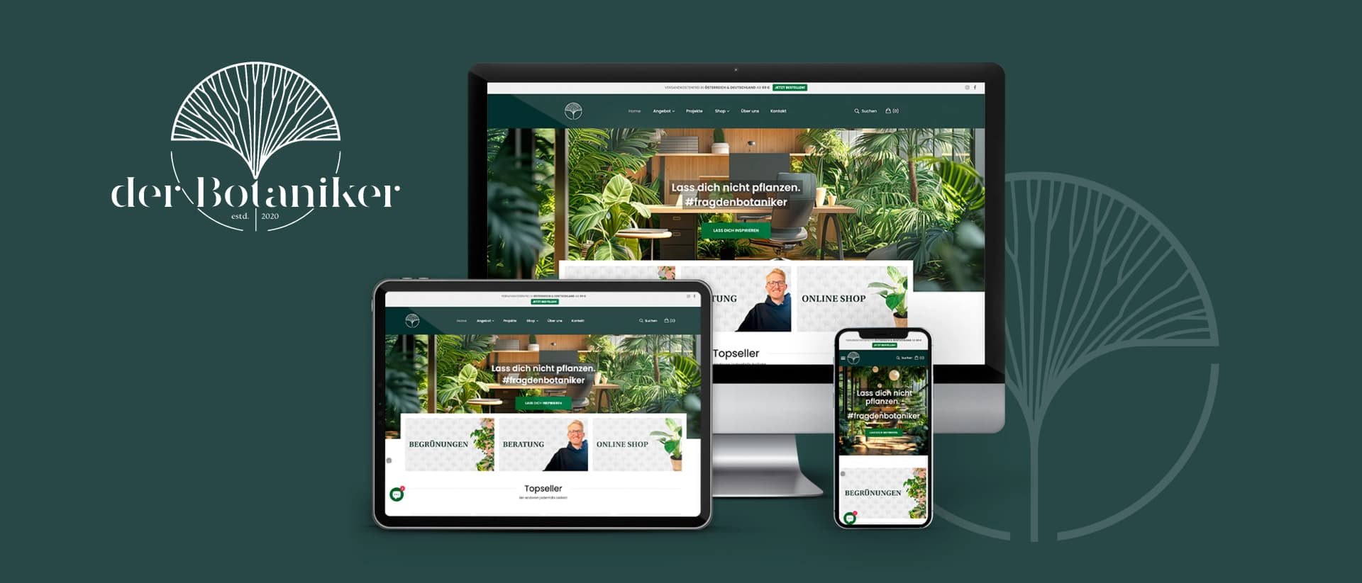 Webdesign-Projekt von GoldenWing Creative Studios: Onlineshop Der Botaniker