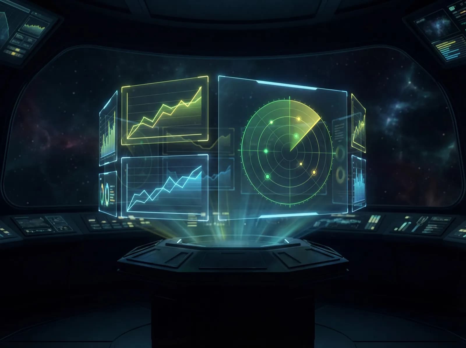 Дашборд SEO-мониторинга с real-time трендами, радар-визуализацией и KPI-графиками — инструменты и рабочий процесс постоянной видимости