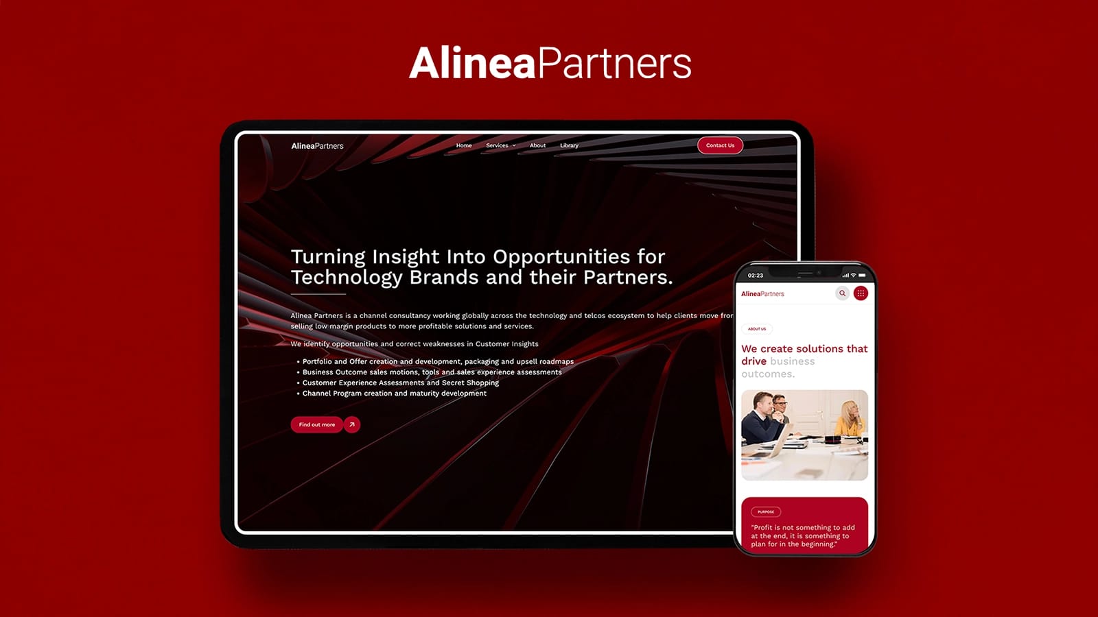 Alinea Partners Webdesign